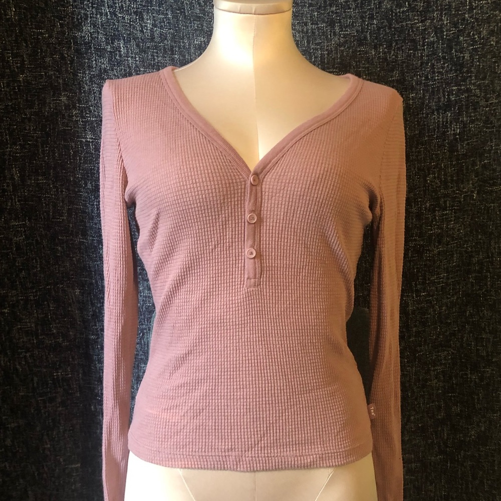 tna waffle knit long sleeve